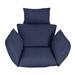 Cushion Swing patio and garden Weave Hanging Egg Chair Outdoor Cushion Detached Pad Dark Blue