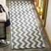 SAFAVIEH Courtyard Ayden Chevron Indoor/Outdoor Runner Rug 2 3 x 8 Blue/Beige