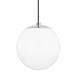 1 Light Large Pendant in Transitional Essentials Style-12 inches Tall and 12 inches Wide-Polished Nickel Finish Bailey Street Home 735-Bel-4623945