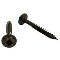 Cabentry Brand | Wood Screws | Round Washer Head | Square Drive | #7 | 1 1/4 Inch | Fine Thread | Type 17 Point | Dry Lube / Plain Finish | 1000 Pack