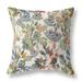 Watercolor Lilac Bulb Indoor/Outdoor Pillow with Removable Cover in Green Beige 18x18