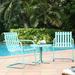 Crosley Gracie 3 Piece Metal Patio Conversation Set in Caribbean Blue