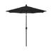 California Umbrella 7.5 Ft. Octagonal Aluminum Push Button Tilt Patio Umbrella W/ Crank Lift & Aluminum Ribs - Stone Black Frame / Olefin Black Canopy