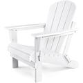 MOBICIA Adirondack Chair Fade-Resistant Outdoor Seating with 350lbs Duty Rating Patio Chairs 5 Steps Easy InstallationAll-Weather Plastic Patio Chair for Fire Pit & Garden Deck Outside Campfire C