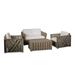 Noble House Cadence Grey Finish Acacia Wood 4pc Chat Set