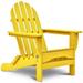 DuroGreen Folding Adirondack Chair Made With All-Weather Tangentwood Oversized High End Patio Furniture for Porch Lawn Deck or Fire Pit No Maintenance USA Made Lemon Yellow