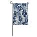 LADDKE Leaf Tropical Monochrome Blue Indigo Camouflage Leaves and Flowers Palm Garden Flag Decorative Flag House Banner 12x18 inch