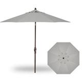 UM8100-40433-SWV-Treasure Garden-9 Foot Round Aluminum Auto Tilt Market Umbrella-Sunbrella Grade A Fabric Type-Cast Silver Fabric Color-Bronze Pole