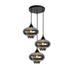 Raraion - 3 Lamp Black & Silver - Ceiling Pendant Lighting