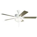 Ceiling Fan with Light Kit with Traditional Inspirations 17.5 inches Tall By 52 inches Wide-White Finish Bailey Street Home 147-Bel-3329909