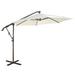 COBANA 10ft Offset Hanging Patio Umbrella Outdoor Cantilever Aluminum Umbrella with 360Â°Rotation Crank and Tilt System Cream White