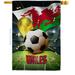 Ornament Collection 28 x 40 in. World Cup Wales Sports Soccer Double-Sided Vertical Decoration Banner House & Garden Flag - Yard Gift