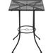 Interion 30 Square Outdoor Bar Table Steel Mesh Black