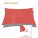 Sunshades Depot 16 x 16 Sun Shade Sail Square Permeable Canopy Red Custom Size Available Commercial Standard