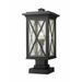 1 Light Outdoor Square Pier Mount Lantern in Tuscan Style 9.5 inches Wide By 21.25 inches High Bailey Street Home 372-Bel-4186119