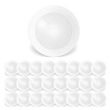 Run Bison 6Inch LED Dimmable Ceiling Light Fixture Wet Rated Dimmable LED Disk Light CRI 90 J-Box White 1050 LM 15W (75W Eqv.) 3000K Energy Star ETL -24 Pack