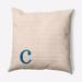 Simply Daisy 20 x 20 Modern Monogram Indoor/Outdoor Polyester Throw Pillow Autumn Blue