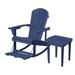 Zero Gravity Collection Adirondack Rocking Chair with Built-in Footrest Navy Blue - Set of 2