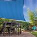 Lumaland Outdoor Sun Shade Sail with Fastening Ropes Rectangle 10 x13 Blue