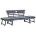 vidaXL Patio Bench Outdoor Garden Bench with Cushions 2-in-1 Solid Wood Acacia