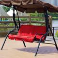 Fdit Swing Cushion Outdoor Swing 3â€‘Seat Chair Waterproof Cushion Replacement for Patio Garden Yard Swing Cushion Replacement