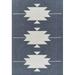 Momeni Baja Geometric Denim Indoor Outdoor Rug 6 7 X 9 6