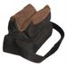 The Outdoor Connection Fat Bag Bench Bag Filled Black Fabric/Leather W/Strap Md: BRB2F-28215