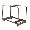 Correll Edge Stacking Roundtable Truck With Brown Finish T456-01