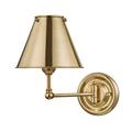 1 Light Swing Arm Wall Sconce 7.5 inches Wide By 10.5 inches High-Aged Brass Finish Bailey Street Home 116-Bel-4412685