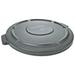 Rubbermaid Round Flat Top Lid For 55 Gal Round Brute Containers 26.75 Diameter Gray Rcp265400gy