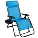 Costway Zero Gravity Chair Oversize Lounge Chair Patio Folding Recliner Blue