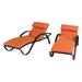 RST Brands Deco Lounger with Cushion and Bolster Pillow - Set of 2