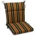 Blazing Needles 18 x 38 in. Spun Polyester Patterned Outdoor Squared Chair Cushion Lyndhurst Raven