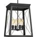 Briarwood Collection Four-Light Farmhouse Textured Black Chandelier Foyer Light