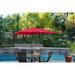 Jeco Aluminum Patio Market Umbrella Tilt with Crank-Champagne Pole-Color:Red Size:6.5 X 10