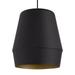 LBL Lighting LP954BLGD Allea Single Light 12-19/32 Wide Pendant Black/Gold