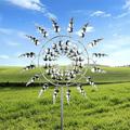 Unique And Magical Windmill Metal Wind Spinner Outdoor Garden Decoration- Kinetic Wind Sculptures & Spinners Wind Spinner Wind Powered Eye Catcher Wind Art For Yard Patio Wind Spinner