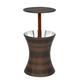 TOY LIFE Outdoor Cool Bar Rattan Style Patio Adjustable Height Cocktail Coffee Table Part Patio