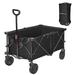 Goplus Collapsible Folding Wagon Cart Outdoor Utility Garden Trolley Buggy Shopping Toy