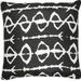 Signature Home Collection 22 Gray and White Tribal Square Outdoor Patio Throw Pillow