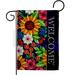 Breeze Decor 13 x 18.5 in. Flower Blooming Welcome Sweet Life Home Vertical Garden Flag with Double-Sided House Decoration Banner Yard Gift