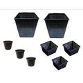 Small Water Garden Pond Aquatic Plastic Mesh Planting Basket Kit Includes a Variety of 8 Plastic Planter Plastic Plant Baskets for Aquaponics Hydroponics