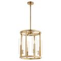 4 Light Entry Foyer In Soft Contemporary Style-19.5 Inches Tall And 18.5 Inches Wide-Aged Brass Finish Quorum Lighting 8277-4-80