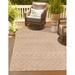 Unique Loom Osage Indoor/Outdoor Trellis Textured Rug Beige 4 1 x 6 1 Rectangle Textured Trellis Modern Perfect For Living Room Bed Room Dining Room Office