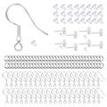 HGYCPP 100 PCS Hypo-allergenic Silver Plated Ear Hooks 150Pcs Earplugs 50Pcs Ear Pins