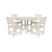 POLYWOOD Lakeside 5-Piece Round Side Chair Dining Set in Sand