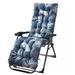 Outdoor Lounge Chair Cushion Leaves Print Thicken Garden Patio Recliner Rattan Chair Seat Pad