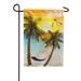 America Forever Tropical Sunset in Paradise Garden Flag 12.5 x 18 inches Summer Sunset Beach Palm Tree Holiday Hammock Seashore Nautical Coastal Double Sided Yard Outdoor Decoration