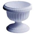ATT Southern UR1212WH 12 White Grecian Urn Plastic Porch Planters - Quantity of 9