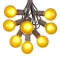 25 Foot G50 Outdoor Patio String Lights with 25 Yellow Globe Bulbs â€“ Indoor Outdoor String Lights â€“ Market Bistro CafÃ© Hanging String Lights â€“ C9/E17 Base - Brown Wire